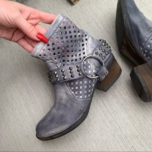 Very Volatile Deluxe Studded Harness Ankle Booties